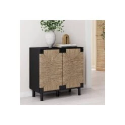 Modern Free Standing Buffet Sideboard Hallway, Entryway, Dining Living Room, Grey, 1 Storage Cabinet In Black -Tahanbath antique black tahanbath pantry organizers z w295p210807 4f 1000