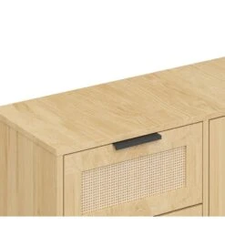 Modern Rattan Wood Dresser Wood Storage Cabinet Sideboard For Bedroom, Living Room, Entryway, Hallway -Tahanbath antique natural rattan tahanbath pantry organizers z w808p212693 76 1000
