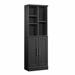 Storage Cabinet, Black Brown Finish