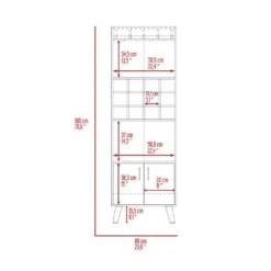 23.60 In. W X 13.30 In. D X 70.80 In. H Brown Particle Board Freestanding Linen Cabinet With 12 Shelves In Walnut 10 23.60 In. W X 13.30 In. D X 70.80 In. H Brown Particle Board Freestanding Linen Cabinet With 12 Shelves In Walnut -Tahanbath black dark walnut tahanbath linen cabinets ct xl s00066 4f 1000