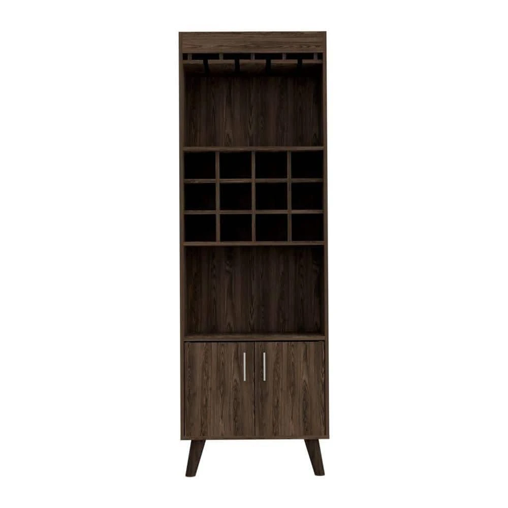 23.60 In. W X 13.30 In. D X 70.80 In. H Brown Particle Board Freestanding Linen Cabinet With 12 Shelves In Walnut 1 23.60 In. W X 13.30 In. D X 70.80 In. H Brown Particle Board Freestanding Linen Cabinet With 12 Shelves In Walnut