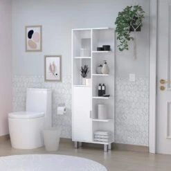 20.90 In. W X 8.30 In. D X 21.00 In. H Bathroom Storage Wall Cabinet In White -Tahanbath black tahanbath bathroom wall cabinets z b092p160281 4f 1000