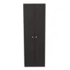 23.60 In. W X 11.80 In. D X 71.10 In. H Black Particle Board Freestanding Linen Cabinet With And 5 Shelves In Black