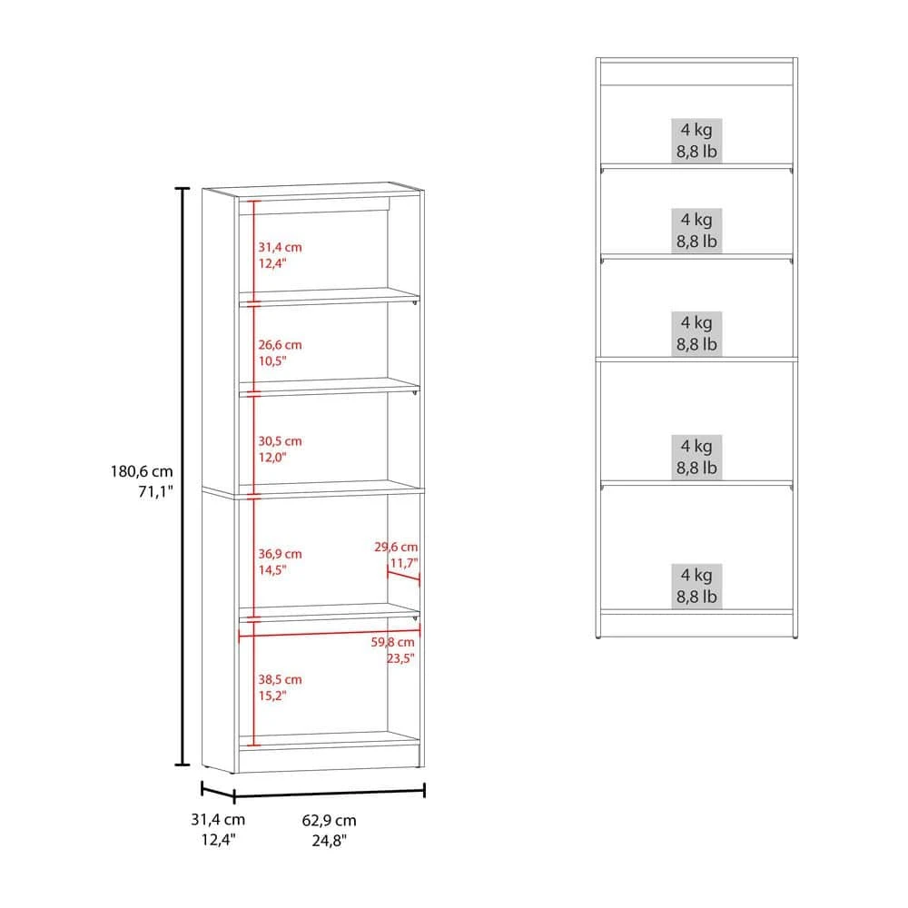 20.20 In. W X 8.50 In. D X 62.20 In. H Black Particle Board Freestanding Linen Cabinet W/9-Shelves In Black 4 20.20 In. W X 8.50 In. D X 62.20 In. H Black Particle Board Freestanding Linen Cabinet W/9-Shelves In Black - Image 4