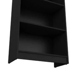 11.70 In. W X 24.70 In. D X 71.10 In. H Black Wood Freestanding Linen Cabinet With 5 Shelves In Black -Tahanbath black tahanbath linen cabinets ct xl p175149 4f 1000