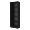11.70 In. W X 24.70 In. D X 71.10 In. H Black Wood Freestanding Linen Cabinet With 5 Shelves In Black