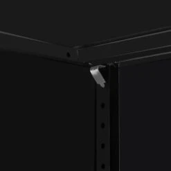 31.50 In. W X 15.70 In. D X 71 In. H Black Steel Freestanding Linen Cabinet W/4-Shelves And 2-Door In Black -Tahanbath black tahanbath linen cabinets ct xl p196191 1f 1000