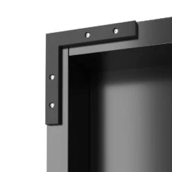 31.50 In. W X 15.70 In. D X 71 In. H Black Steel Freestanding Linen Cabinet W/4-Shelves And 2-Door In Black -Tahanbath black tahanbath linen cabinets ct xl p196191 4f 1000