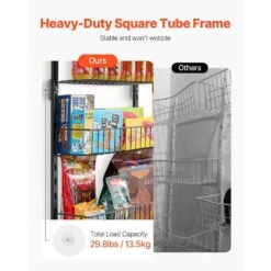 9-Tier Over The Door Pantry Organizer Hanging Storage Rack Adjustable Kitchen In Black -Tahanbath black tahanbath pantry organizers z d0102x3qujg 44 1000