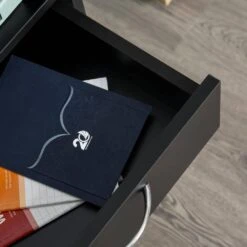 Mobile Storage Cabinet Organizer With Drawer And Cabinet, Printer Stand With Castors, Black -Tahanbath black tahanbath pantry organizers z w1247p173320 44 1000