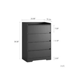 Living Room Sideboard Storage Cabinet, Drawer Cabinet In Black -Tahanbath black tahanbath pantry organizers z w1321111282 fa 1000
