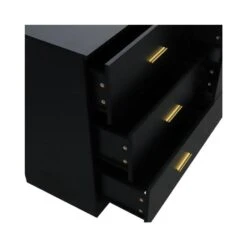 Modern Black 6-Drawer Dresser For Bedroom-Ample Storage Wide Chest Of Drawers, Sturdy And Safe 12 Modern Black 6-Drawer Dresser For Bedroom-Ample Storage Wide Chest Of Drawers, Sturdy And Safe -Tahanbath black tahanbath pantry organizers z w1785118925 44 1000