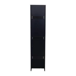 Wall Mounted Storage Cabinet, 15.75 In. D X 15.75 In. W X 70.87 In. H, Black -Tahanbath black tahanbath pantry organizers z w331p187587 1f 1000