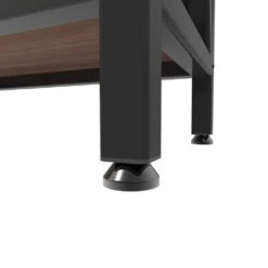 56.30 In. 4-Level Metal And Wooden Bakers Rack-Kitchen Storage Shelves For Garage And Pantry In Black -Tahanbath black tahanbath pantry organizers z w3387p312345 c3 1000