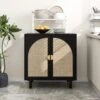 2 Door Cabinet, Suitable For Bedroom, Living Room, Study In Black