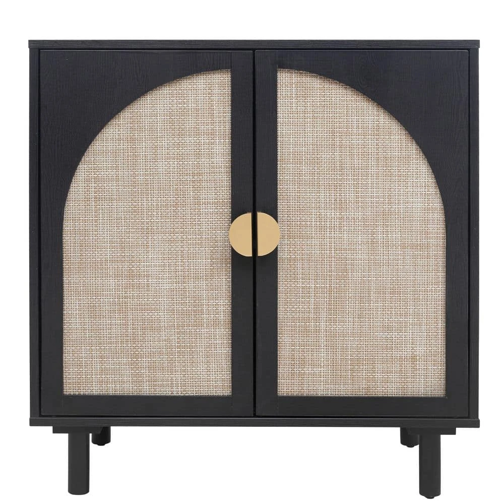 2 Door Cabinet, Suitable For Bedroom, Living Room, Study In Black 3 2 Door Cabinet, Suitable For Bedroom, Living Room, Study In Black - Image 3