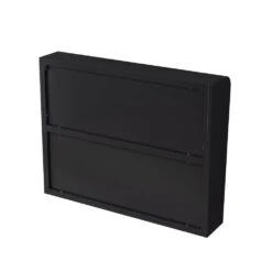 3-Door Arched Wall Mounted Glass Cabinets For Kitchen, Living Room And Bathroom (Black) -Tahanbath black tahanbath pantry organizers z w757p221501 4f 1000