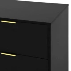 63 In. 9-Drawer Dresser: Large Deep Chest For Bedroom/Living Room In Black -Tahanbath black tahanbath pantry organizers z wf321489aak 1f 1000