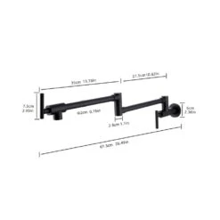 Brass Pot Filler, Wall Mount Commercial Pot Filler Faucet, Brass Copper Material Kitchen Folding Faucet -Tahanbath black tahanbath pot fillers z w1932p144229 fa 1000