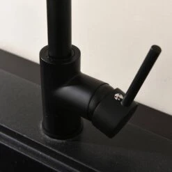 Matte Black Kitchen Faucet Single Handle Stainless Steel, Commercial Single Hole Kitchen Sink Faucet 10 Matte Black Kitchen Faucet Single Handle Stainless Steel, Commercial Single Hole Kitchen Sink Faucet -Tahanbath black tahanbath pull down kitchen faucets z w1932p156233 1f 1000