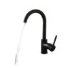 Matte Black Kitchen Faucet Single Handle Stainless Steel, Commercial Single Hole Kitchen Sink Faucet