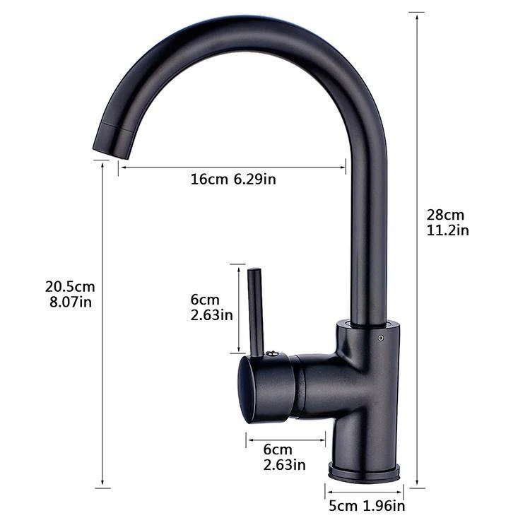 Matte Black Kitchen Faucet Single Handle Stainless Steel, Commercial Single Hole Kitchen Sink Faucet 2 Matte Black Kitchen Faucet Single Handle Stainless Steel, Commercial Single Hole Kitchen Sink Faucet - Image 2
