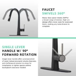 Pull Out Kitchen Faucet Black Kitchen Faucet Single Handle Kitchen Faucet -Tahanbath black tahanbath pull out kitchen faucets z w1932p154737 fa 1000