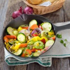 3-Piece Pre-Seasoned Cast Iron Skillet Set 6/8/10 In. Non-Stick Oven Safe Cookware Heat-Resistant Frying Pan -Tahanbath black tahanbath skillets z d0102hquefa fa 1000