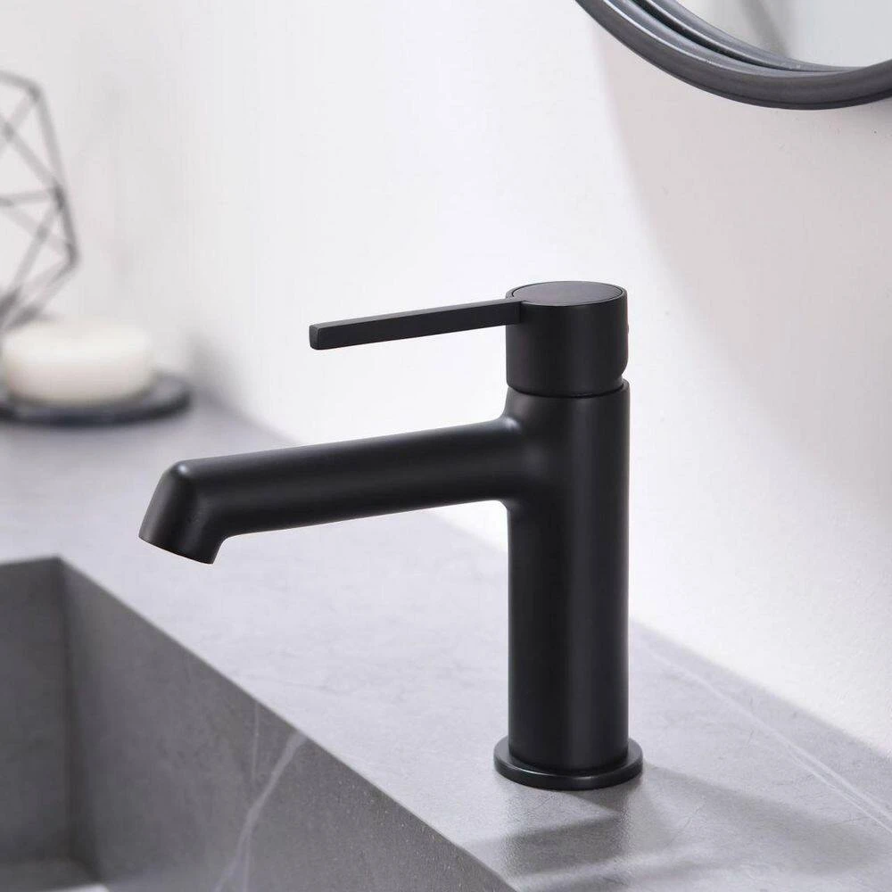 Black Bathroom Faucet, Faucet For Bathroom Sink, Black Single Hole Bathroom Faucet Modern Single Handle Basin Faucet 4 Black Bathroom Faucet, Faucet For Bathroom Sink, Black Single Hole Bathroom Faucet Modern Single Handle Basin Faucet - Image 4