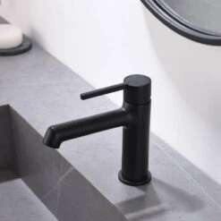 Black Bathroom Faucet, Faucet For Bathroom Sink, Black Single Hole Bathroom Faucet Modern Single Handle Basin Faucet 15 Black Bathroom Faucet, Faucet For Bathroom Sink, Black Single Hole Bathroom Faucet Modern Single Handle Basin Faucet -Tahanbath black tahanbath wall mounted faucets z w1932p156223 31 1000