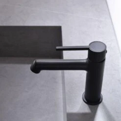 Black Bathroom Faucet, Faucet For Bathroom Sink, Black Single Hole Bathroom Faucet Modern Single Handle Basin Faucet 12 Black Bathroom Faucet, Faucet For Bathroom Sink, Black Single Hole Bathroom Faucet Modern Single Handle Basin Faucet -Tahanbath black tahanbath wall mounted faucets z w1932p156223 44 1000