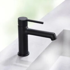 Black Bathroom Faucet, Faucet For Bathroom Sink, Black Single Hole Bathroom Faucet Modern Single Handle Basin Faucet 10 Black Bathroom Faucet, Faucet For Bathroom Sink, Black Single Hole Bathroom Faucet Modern Single Handle Basin Faucet -Tahanbath black tahanbath wall mounted faucets z w1932p156223 4f 1000