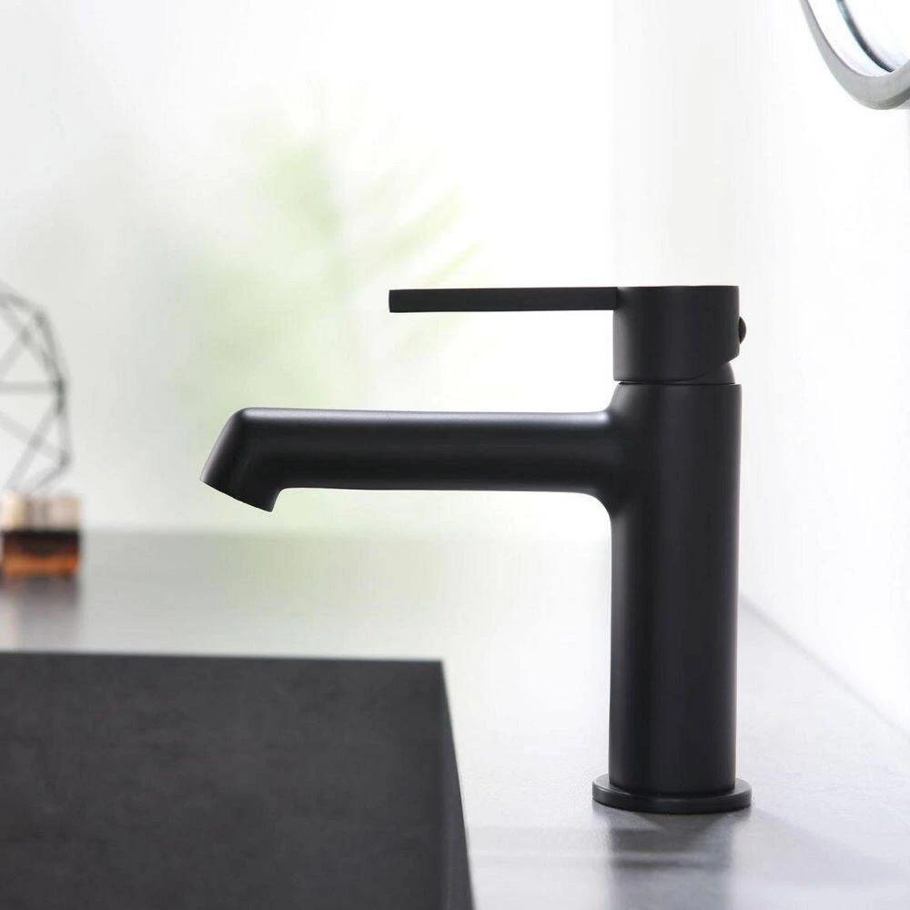 Black Bathroom Faucet, Faucet For Bathroom Sink, Black Single Hole Bathroom Faucet Modern Single Handle Basin Faucet 6 Black Bathroom Faucet, Faucet For Bathroom Sink, Black Single Hole Bathroom Faucet Modern Single Handle Basin Faucet - Image 6