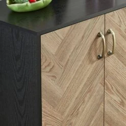 Modern Buffet Cabinet: Ideal For Kitchen, Office, And Living Spaces With Doors And Shelves In Black White -Tahanbath black white tahanbath pantry organizers z w965141567 fa 1000