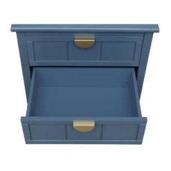 2 Drawer Side Table, American Style, End Table, Suitable For Bedroom, Living Room, Study In Blue 12 2 Drawer Side Table, American Style, End Table, Suitable For Bedroom, Living Room, Study In Blue -Tahanbath blue tahanbath pantry organizers z w688119115 fa 1000