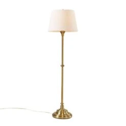 59 In. Bronze Modern 1-Light Smart 1-Way (On/Off) Standard Floor Lamp For Living Room With Fabric Drum Shade -Tahanbath bronze tahanbath floor lamps ct xl 122346 4f 1000