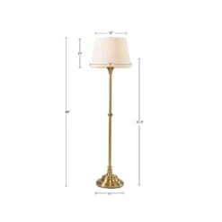 59 In. Bronze Modern 1-Light Smart 1-Way (On/Off) Standard Floor Lamp For Living Room With Fabric Drum Shade -Tahanbath bronze tahanbath floor lamps ct xl 122346 c3 1000