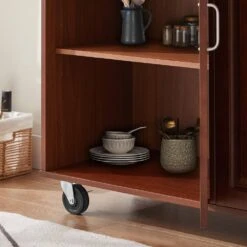 Mobile Kitchen Cart With 2-Drawers In Brown -Tahanbath brown tahanbath kitchen carts z w1820138610 c3 1000
