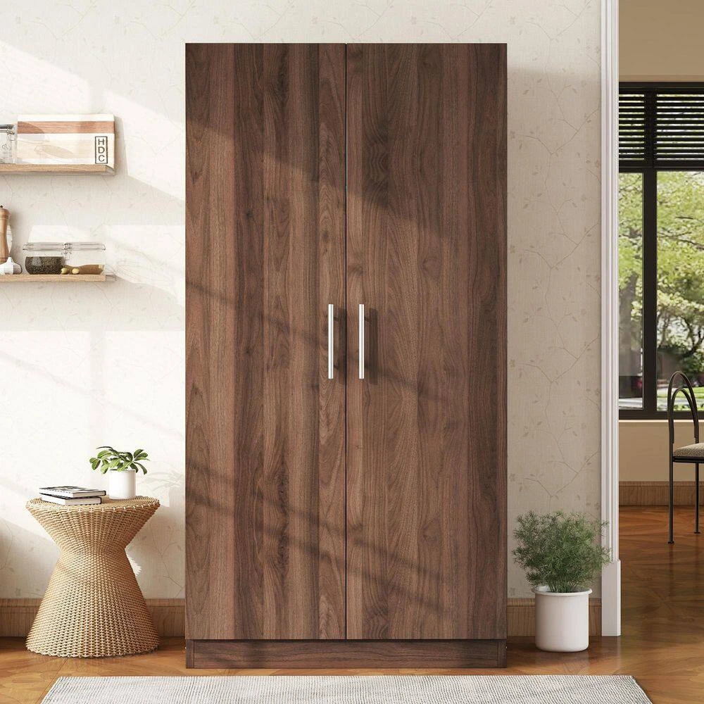 19.80 In. W X 31.50 In. D X 67.30 In. H Brown Wood Freestanding Linen Cabinet W/3-Storage Shelves And Door In Brown 7 19.80 In. W X 31.50 In. D X 67.30 In. H Brown Wood Freestanding Linen Cabinet W/3-Storage Shelves And Door In Brown - Image 7
