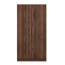 19.80 In. W X 31.50 In. D X 67.30 In. H Brown Wood Freestanding Linen Cabinet W/3-Storage Shelves And Door In Brown