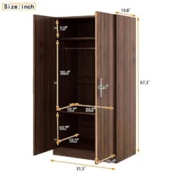 19.80 In. W X 31.50 In. D X 67.30 In. H Brown Wood Freestanding Linen Cabinet W/3-Storage Shelves And Door In Brown 9 19.80 In. W X 31.50 In. D X 67.30 In. H Brown Wood Freestanding Linen Cabinet W/3-Storage Shelves And Door In Brown -Tahanbath brown tahanbath linen cabinets ct xl 1833aad c3 1000