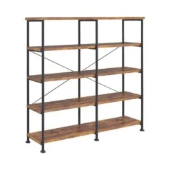 14.25 In. W X 60 In. D X 63 In. H Brown Wood Freestanding Linen Cabinet W/5-Shelves For Storage In Brown -Tahanbath brown tahanbath linen cabinets ct xl p153778 4f 1000