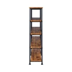 14.25 In. W X 60 In. D X 63 In. H Brown Wood Freestanding Linen Cabinet W/5-Shelves For Storage In Brown -Tahanbath brown tahanbath linen cabinets ct xl p153778 c3 1000