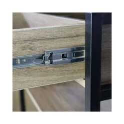 Iron-Framed Living Room Side Cabinet, Multifunctional For Storage In Brown -Tahanbath brown tahanbath pantry organizers z w1983140126 1f 1000