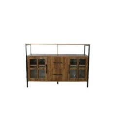 Living Room Shelves (2 Storage Areas, Box) Modern Kitchen, Wooden Storage, Corridor/Dining Room Glass Cabinets In Brown -Tahanbath brown tahanbath pantry organizers z w1983140130 40 1000