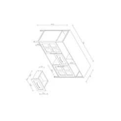 Living Room Shelves (2 Storage Areas, Box) Modern Kitchen, Wooden Storage, Corridor/Dining Room Glass Cabinets In Brown -Tahanbath brown tahanbath pantry organizers z w1983140130 fa 1000