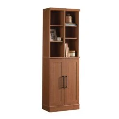 Freestanding Storage Cabinet, In Brown Finish -Tahanbath brown tahanbath pantry organizers z w757104012 1f 1000