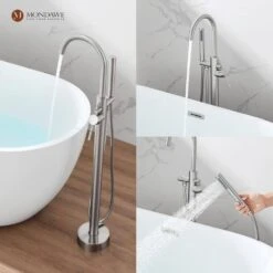 3-Handle Traditional Freestanding Bathtub Faucet(Brush Nickel) 14 3-Handle Traditional Freestanding Bathtub Faucet(Brush Nickel) -Tahanbath brush nickel tahanbath claw foot tub faucets z s125c bn 1f 1000
