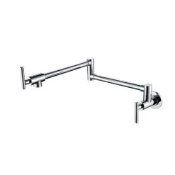 Wall Mount Pot Filler Faucet In Brushed Chrome