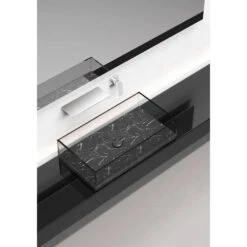 Single Handle Waterfall Bathroom Sink Wall Mounted Faucet In Brushed Chrome -Tahanbath brushed chrome tahanbath wall mounted faucets y w928107771 1f 1000